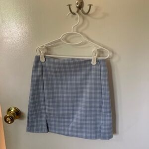 Light blue plaid mini skirt from SHEIN